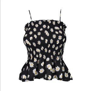 Women’s smocked peplum cami top